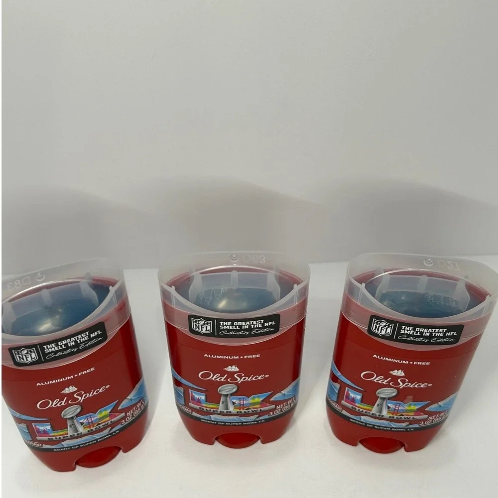 Old Spice Super Bowl LVIII Collector's Edition Deodorant Aluminum Free Lot of 3